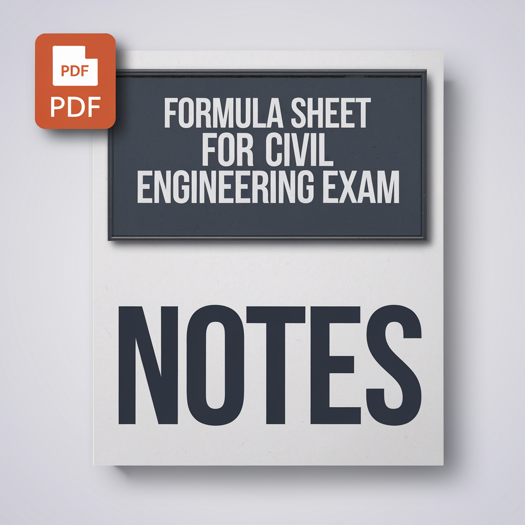 FORMULA SHEET For Civil Engineering EXAM (CE)