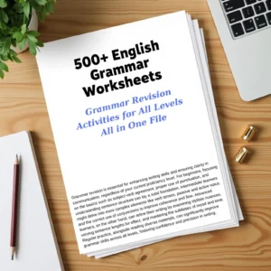 Massive English Grammar Worksheets Bundle (EB)